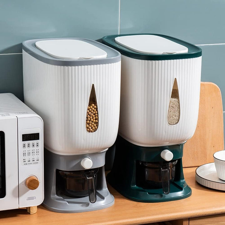 NIZEAMI 10 Kg Automatischer mit SpüLen Becher Smart Aufbewahrung Eimer Haushalt Box für Cornflakes M