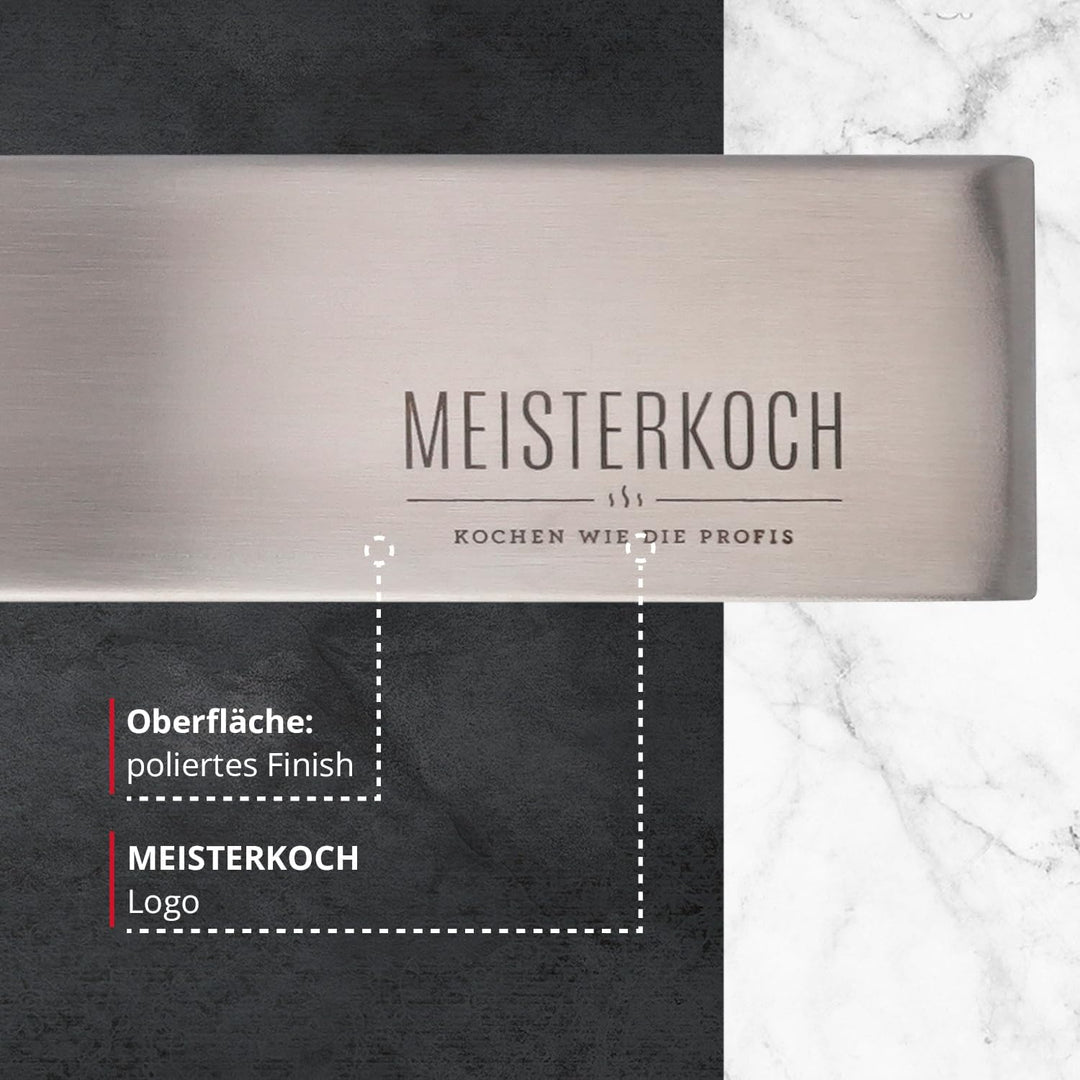 MEISTERKOCH Magnetleiste OPTIMUS 40 cm Länge Edelstahl poliert, zum Kleben oder Bohren, ideal zum Pl