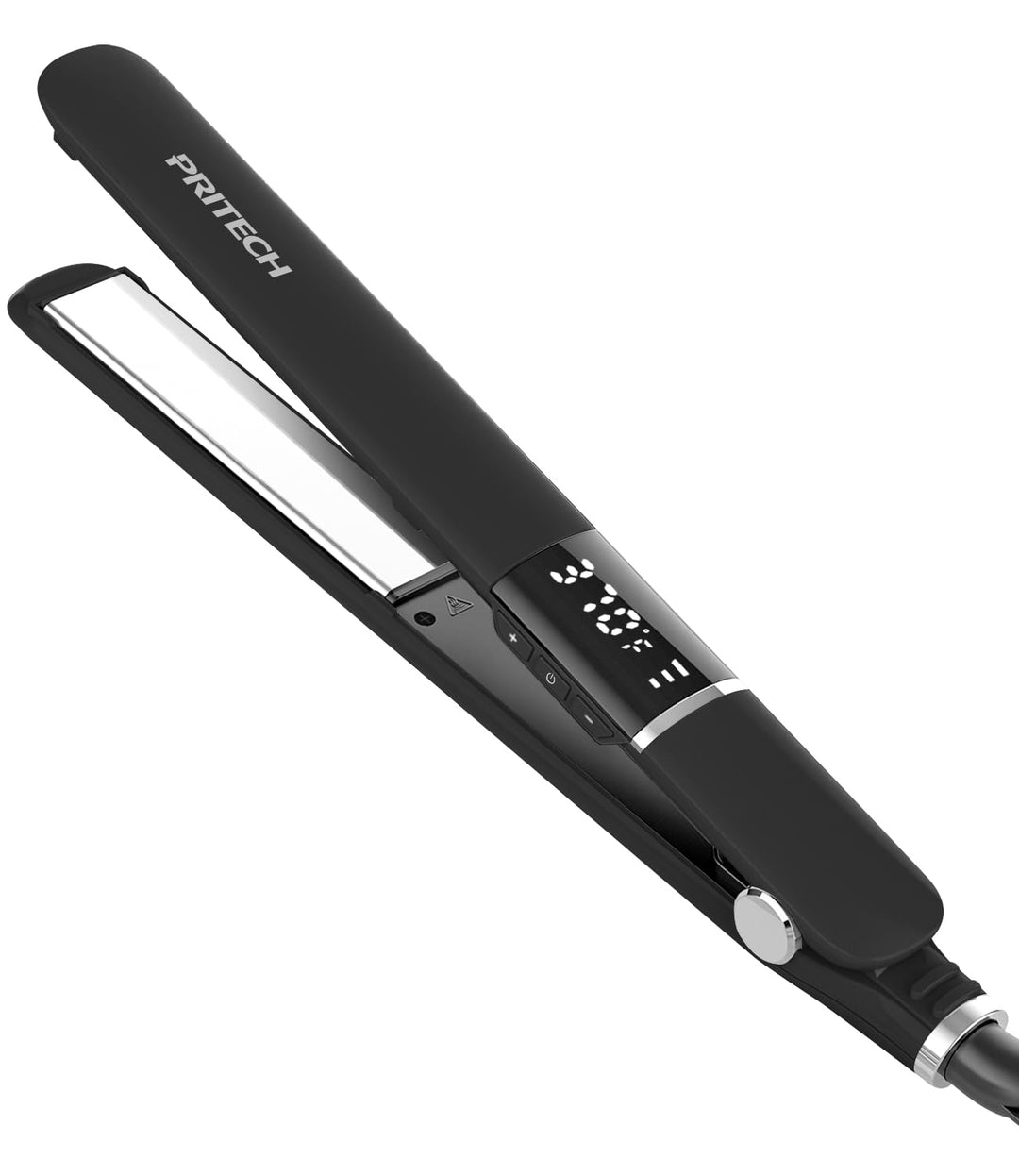 PRITECH Haarglätter, Heizplatte aus Titan, LCD-Display, Flacheisen aus Titan mit einstellbarer Tempe