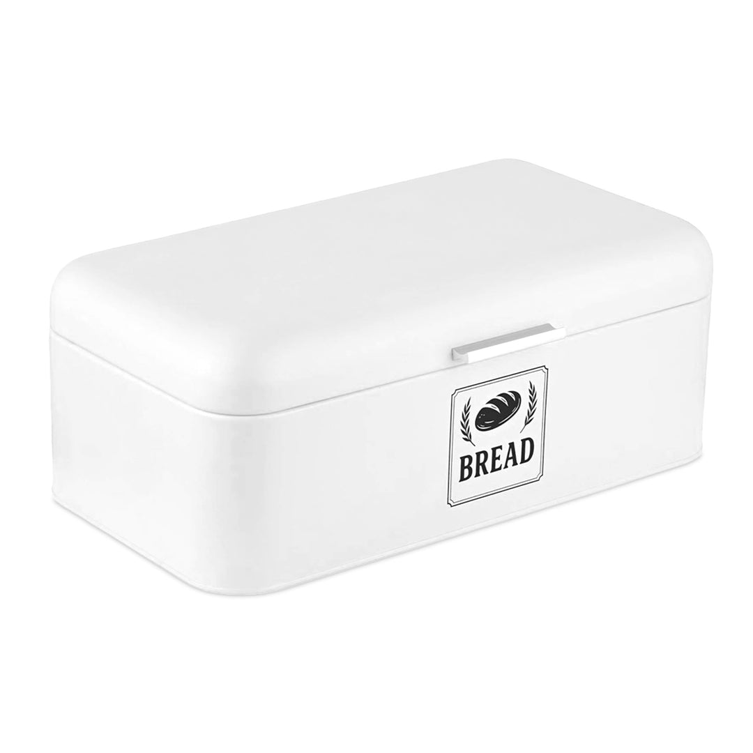 Relaxdays Brotkasten, Brotbox mit Deckel & Griff, HBT: 17x42x24 cm, Brot aufbewahren, Brotkiste Retr
