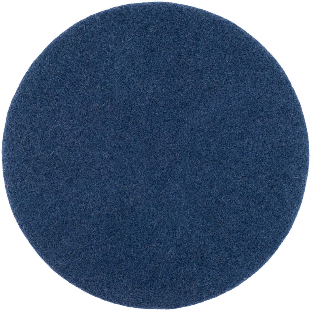 myfelt Flache Filz Sitzauflage, Filz Stuhlauflage - Alva - rund, Ø 36 cm, Dunkelblau, Dunkelblau