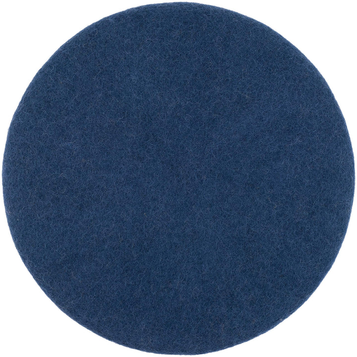 myfelt Flache Filz Sitzauflage, Filz Stuhlauflage - Alva - rund, Ø 36 cm, Dunkelblau, Dunkelblau