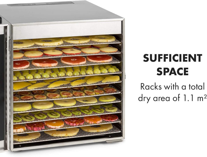 Klarstein Captain Jerky 110 Dörrautomat, 1000 W, Temperatur: 30-90 °C, 24-Stunden-Timer, BPA-frei, T