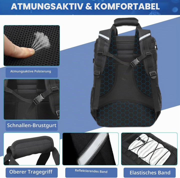 Kühltasche 42 Dosen grosser Kühlrucksack Taktische isolierte Lunchtasche Picknicktasche für Strand,