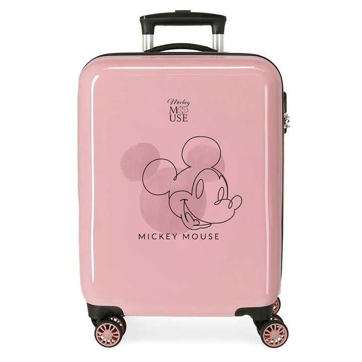 Disney Mickey Outline Kabinentrolley Pink 38x55x20cm starres ABS Seitenkombinationsschloss 34L 2kg 4