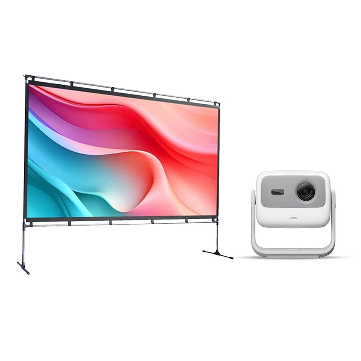 JMGO N1S 4K NEU UHD Mini Beamer+100 Zoll Projektorleinwand