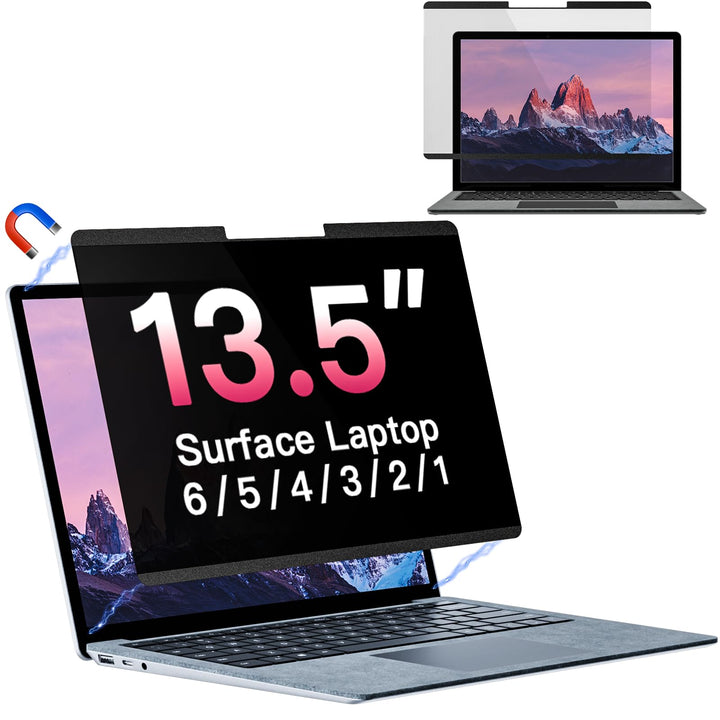 Magnetischer Blickschutzfilter für 13,5 Zoll Microsoft Surface Laptop 6/5/4/3/2/1, Abnehmbar Anti Gl
