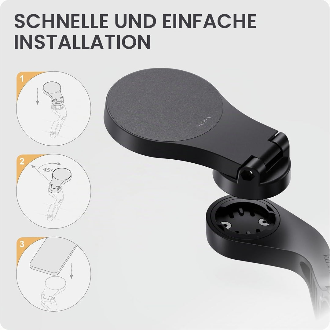 TUSITA Fahrrad Indoor Telefonhalterung Adapter für MagSafe Geräte Kompatibel mit Wahoo Fahrradcomput