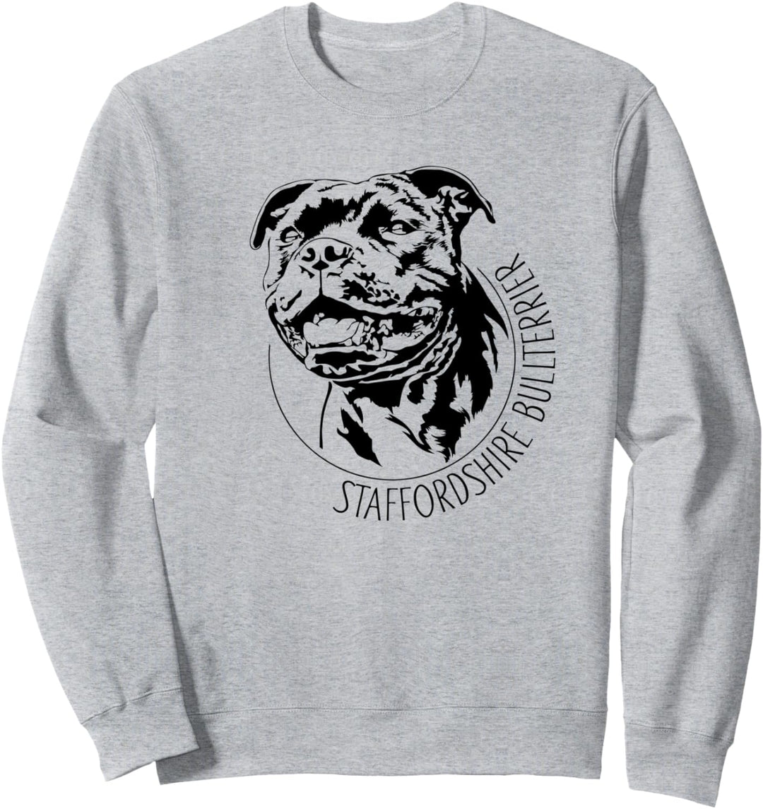 Staffordshire Bullterrier Hund Hunde Portrait Hundeportrait Sweatshirt
