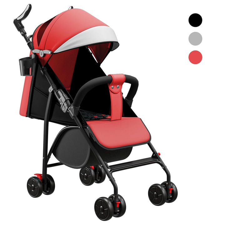 Kinderwagen für Babys, Komfort, kompakter Gehstock, 0 – 36 kg, Reisekinderwagen mit Baumwolle und Mo