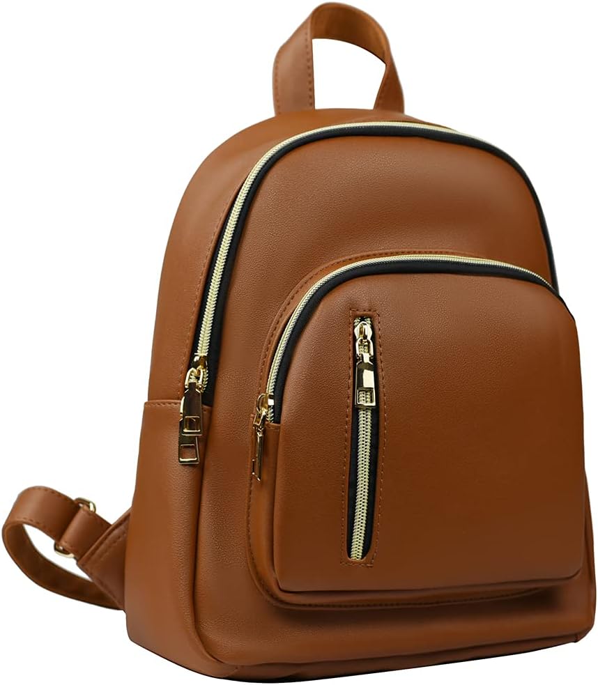 YANAIER Rucksäcke Damen PU Leder Tagesrucksack Schultaschen Reiserucksack Umhängetasche für Mädchen