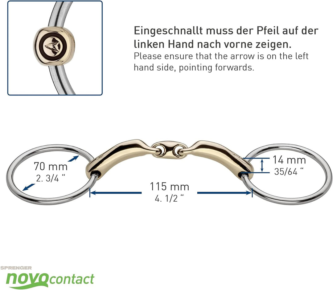 Sprenger - NOVOcontact doppelt gebr. Gebiss 14mm - SENSOGAN Sensogan-ES 11.5, Sensogan-ES 11.5
