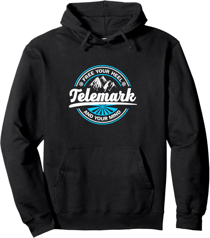 Telemark Ski Nordisch Alpin - Free Heel Bindung Sport Pullover Hoodie