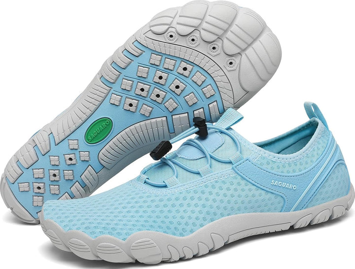 SAGUARO Herren Badeschuhe Damen rutschfeste Sohle Schnell Trocknend Schwimmschuhe 42 EU Azurblau, 42