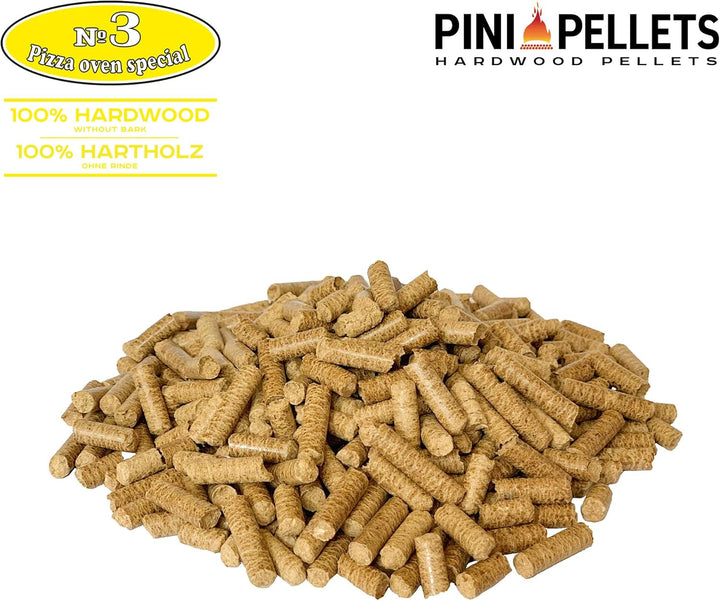 PINI Hartholz Pellets №3 Pizza Ofen Spezial für pelletbetriebene Pizzaöfen Grill Smoker Räucherboxen
