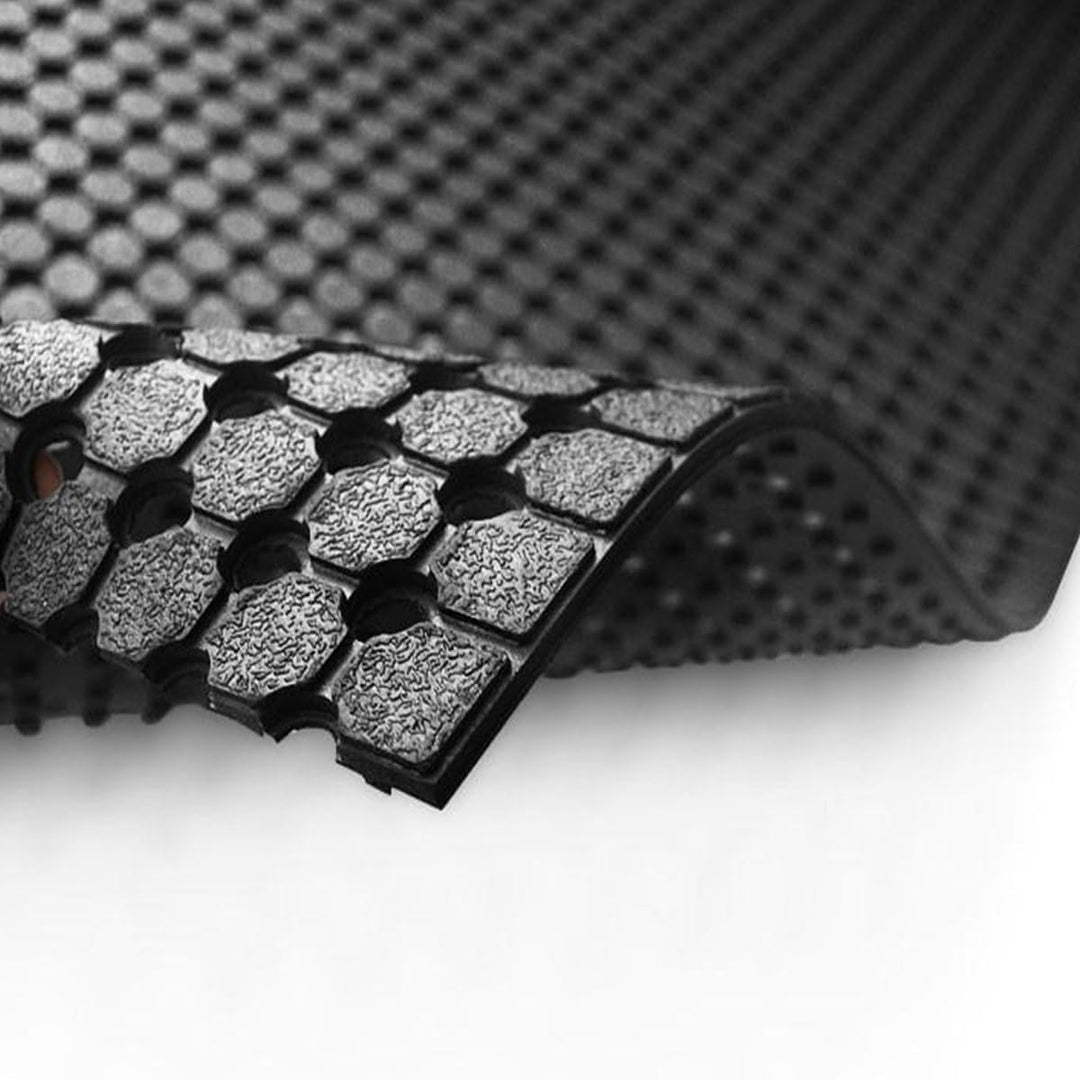 etm Gummiläufer für Aussenbereich Anti-Rutschmatte für Gummibodenbelag Meterware für Werkstatt, Indu