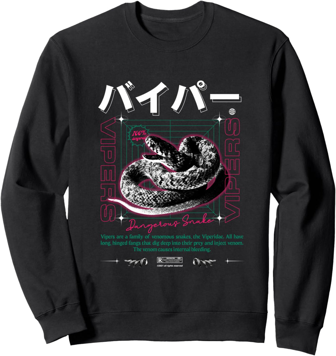 Snake Vipers Venom - Sad Aesthetic Edgy Streetwear Sweatshirt