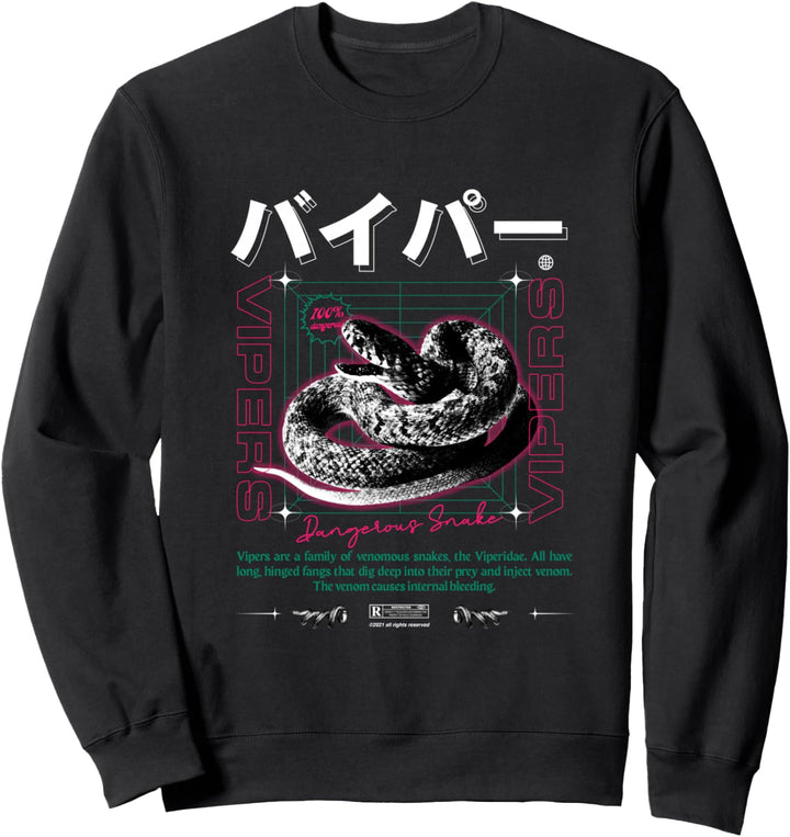 Snake Vipers Venom - Sad Aesthetic Edgy Streetwear Sweatshirt