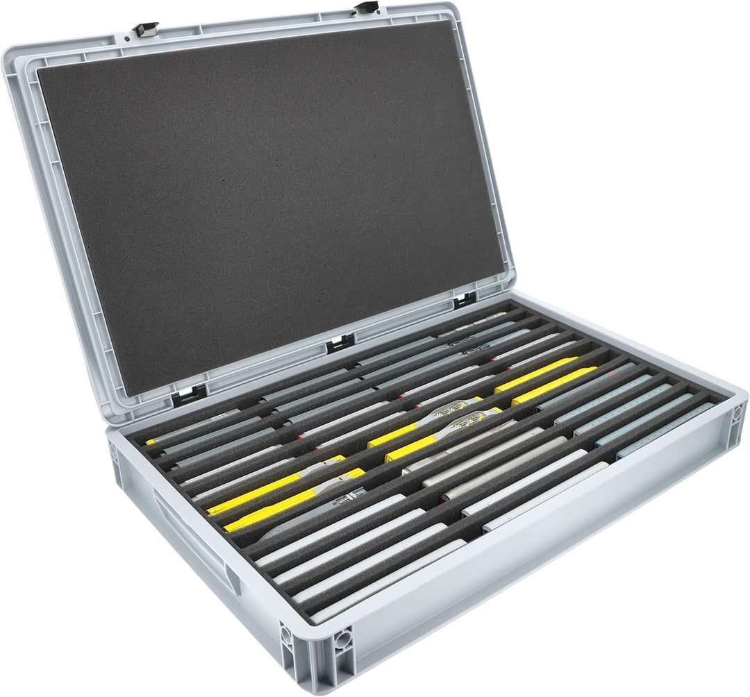 Feldherr Eurobox 60 x 40 cm Set für Modelleisenbahnen - Spur N - 12 Fächer - Schaumstoffeinlage für