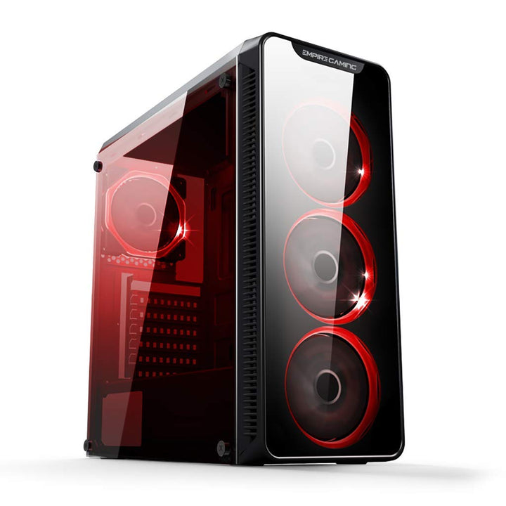 EMPIRE GAMING Warmachine - Gamer-PC-Gehäuse – Mittelgrosser Gehäuseturm ATX - 4 geräuschlose Lüfter