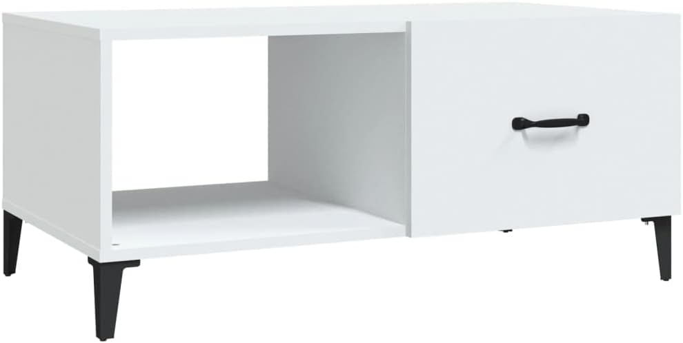 FIRBNUS Coutischtisch Modern Beistelltisch mit 2 Fächer Telefontisch Wohnzimmertisch Stilvollen Desi