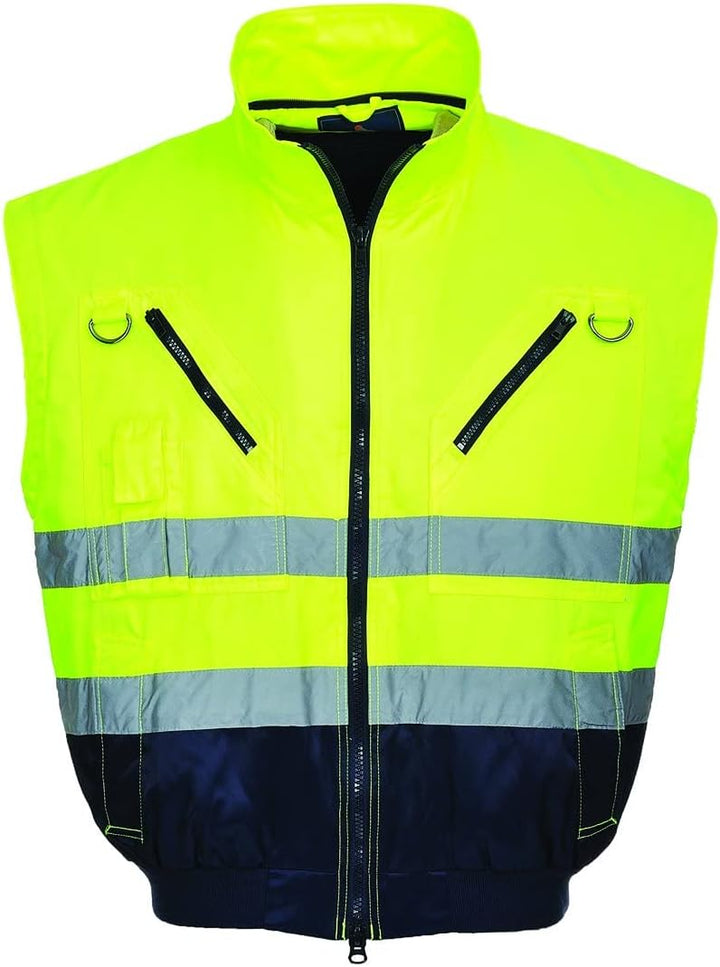 Portwest Hi-Vis Warnschutz 3-in-1 Pilotjacke, Grösse: S, Farbe: Gelb/Marine, PJ50YNRS S gelb / marin