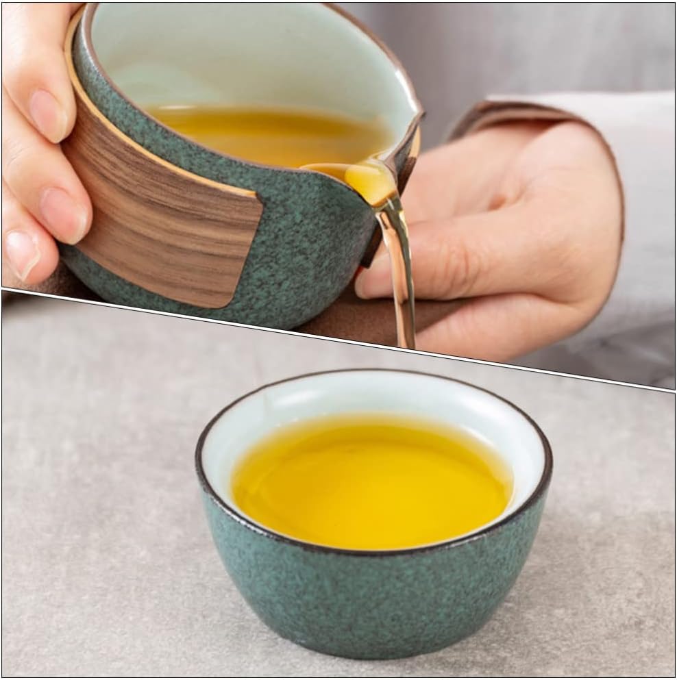 Angoily Chinesische Kung Fu Tee Set Tragbare Reise Tee Set Keramik Porzellan Teekanne Set für Reise
