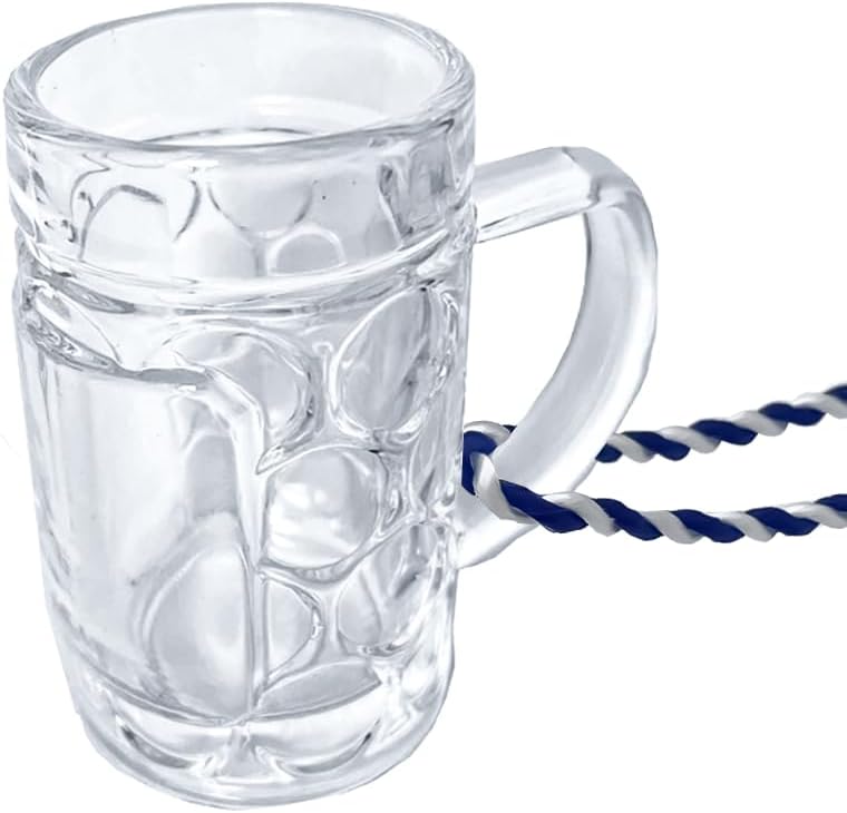 Carlso 24x Mini Bierkrug, Massglass, Seidel, Oktoberfest, Bayern Schnapsglas 4cl (12x rw/12x bw) 12