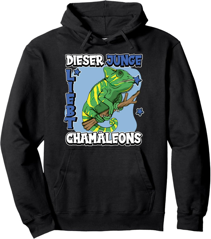 Kinder Chamäleon Sachen Dieser Junge liebt Chamäleons Pullover Hoodie