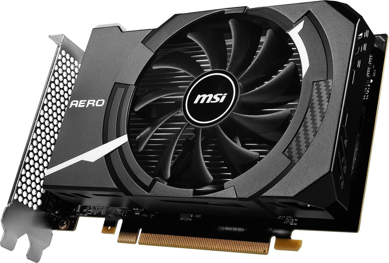 MSI GeForce GTX 1630 AERO ITX 4G OC Grafikkarte - NVIDIA GTX 1630, 4GB GDDR6 Speicher, 64-bit, 12 Gb