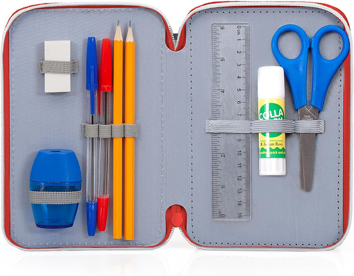 Clondo Federmäppchen Kinder, für Avengers Fan, 3 Organisierte Fächer, Federtasche Junge Gefüllt, Mäd