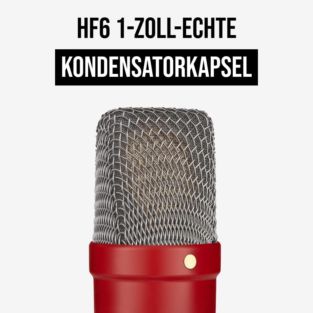 RØDE NT1 Signature Series Grossmembrankondensatormikrofon mit Schockhalterung, Popschutz und XLR-Kab