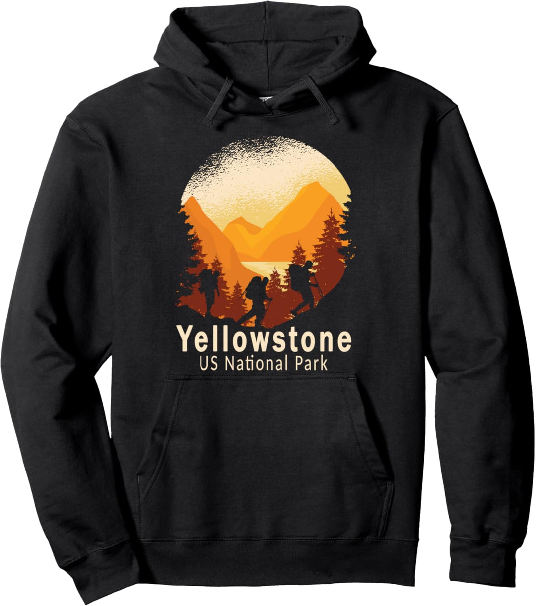 Yellowstone US National Park Wyoming Montana Wandern Pullover Hoodie
