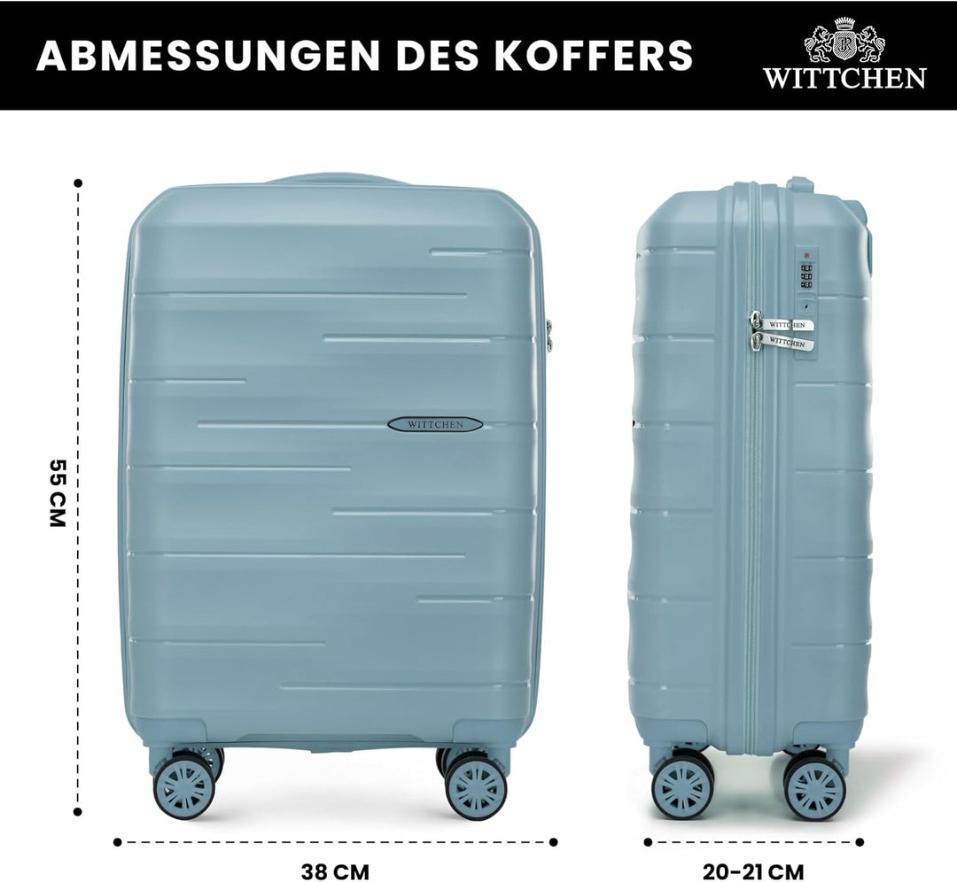 WITTCHEN ARCO Line | Kabinenkoffer Handgepäck Kleiner Koffer | Leichtes Gepäck Polypropylen TSA-Schl