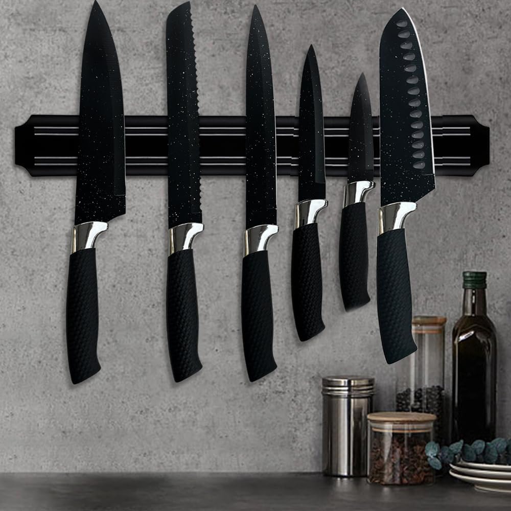 BFYLIN 7 Stücke Messer Set,Küchen Messerset,Kochmesser,Santoku Messer,Gemüsemesser,Schälmesser,Schar