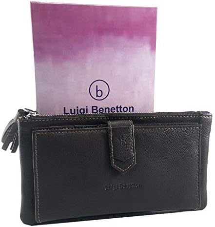 VICTOR LINE DAMEN LEDER GLÄNDER BENETTON FARBEN MODA, braun (Braun) - 3775, Braun