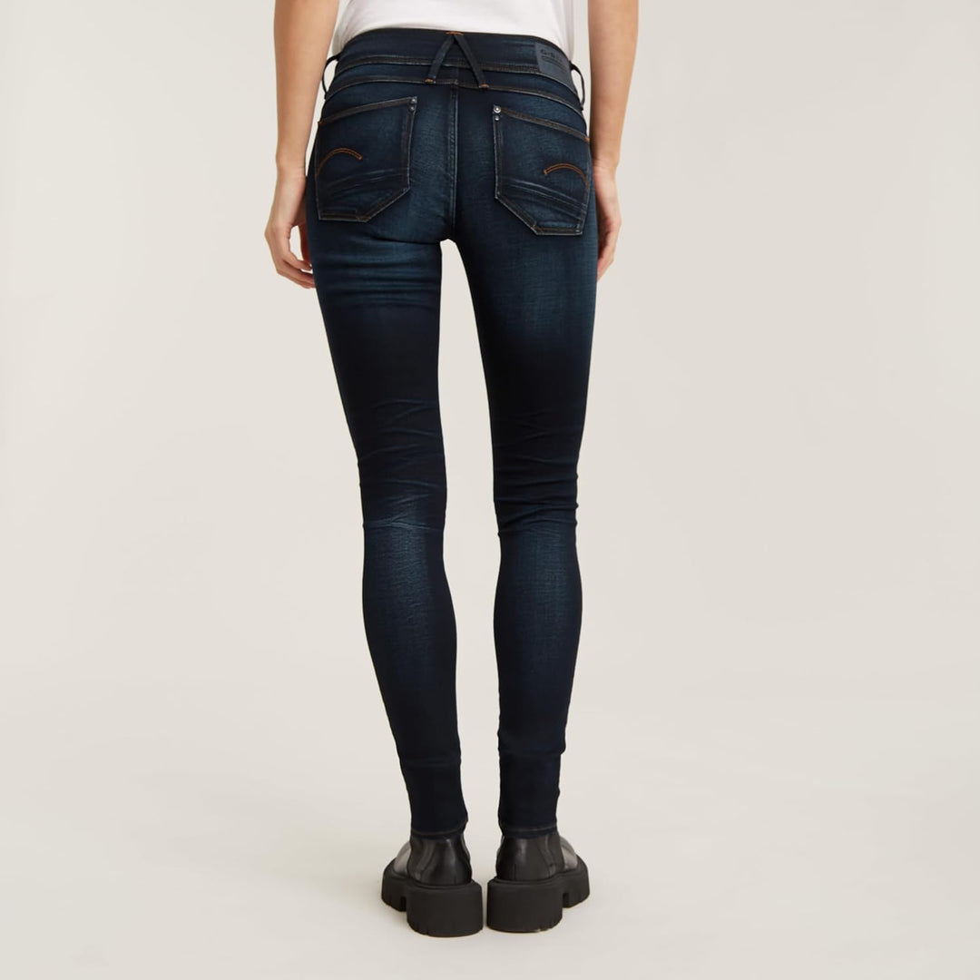 G-STAR Damen Lynn Mid Waist Skinny Jeans 23W / 28L Blau (Medium Aged 60885-6131-071), 23W / 28L Blau