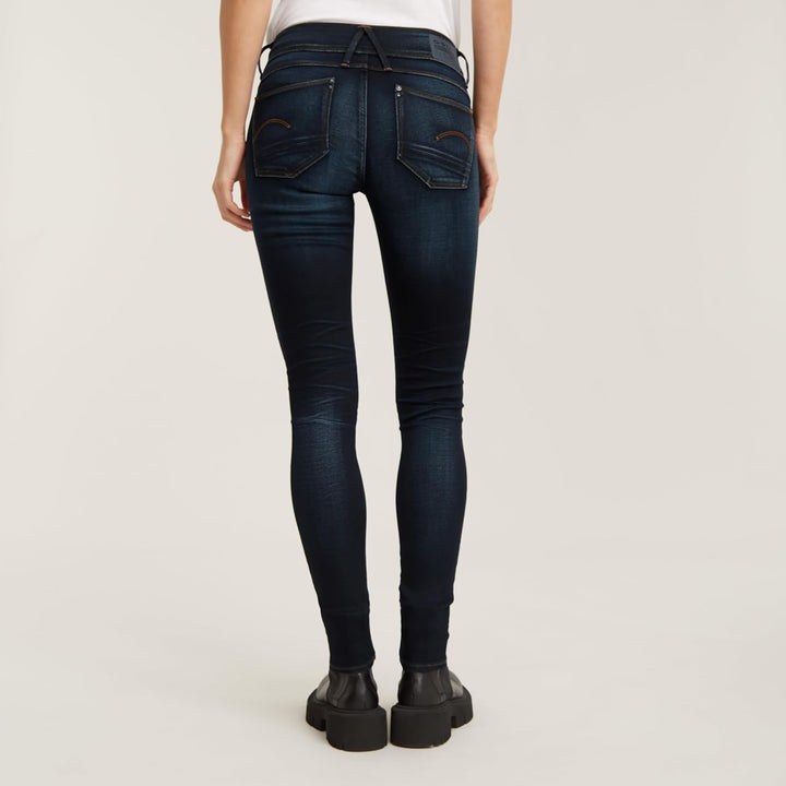 G-STAR Damen Lynn Mid Waist Skinny Jeans 23W / 28L Blau (Medium Aged 60885-6131-071), 23W / 28L Blau
