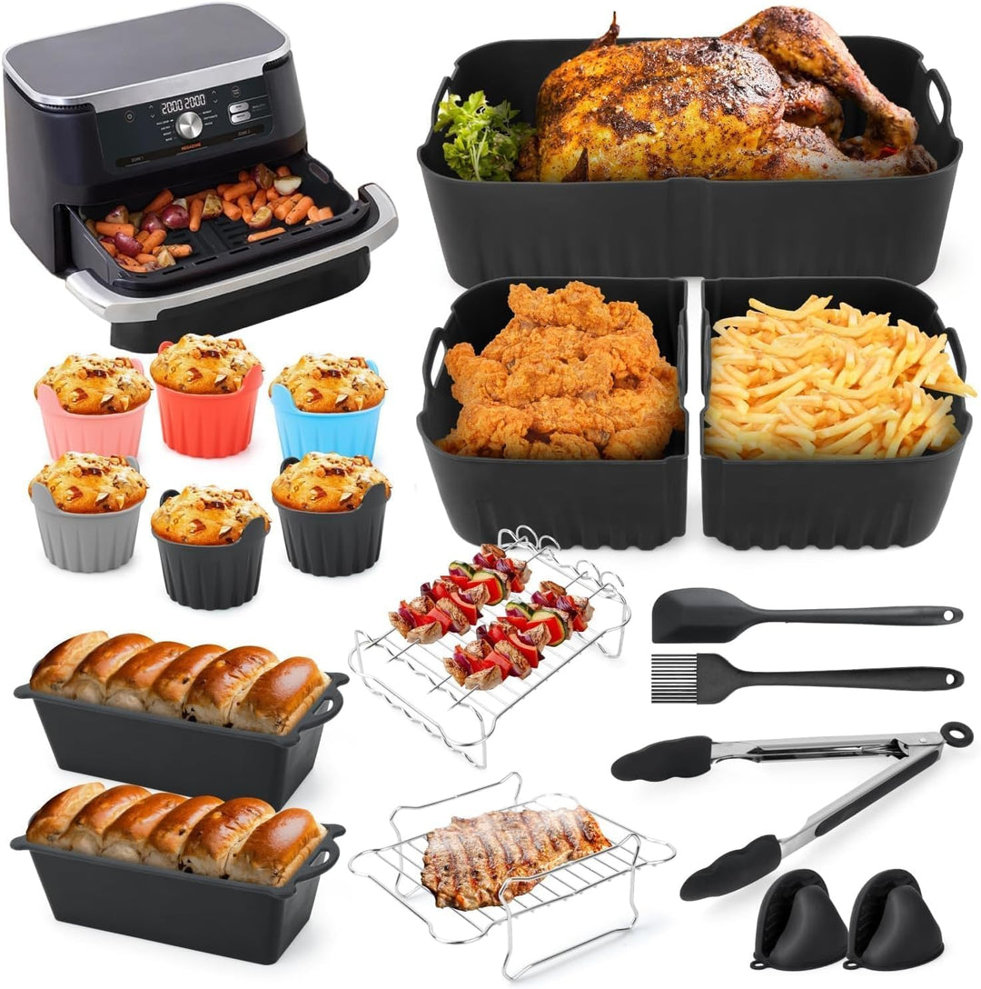 Silikonform Heissluftfritteuse für Ninja AF500EU Zubehör Foodi Flexdrawer 10.4 L Heissluftfritteuse