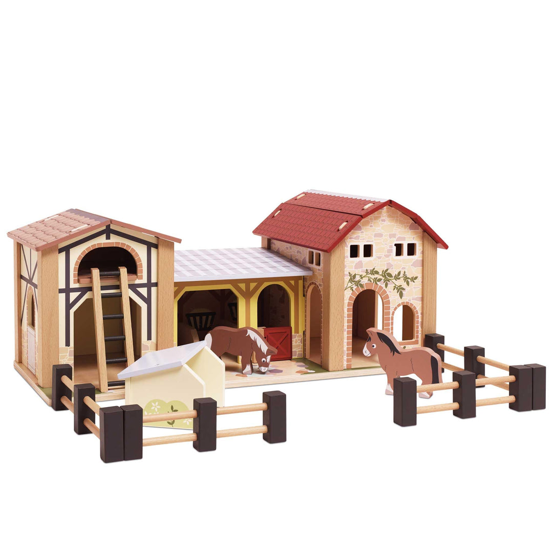 Le Toy Van – Pädagogische Bauernhof & Tiere-Sammlung aus Holz | Bauernhof-Spielset aus Holz | Für Mä