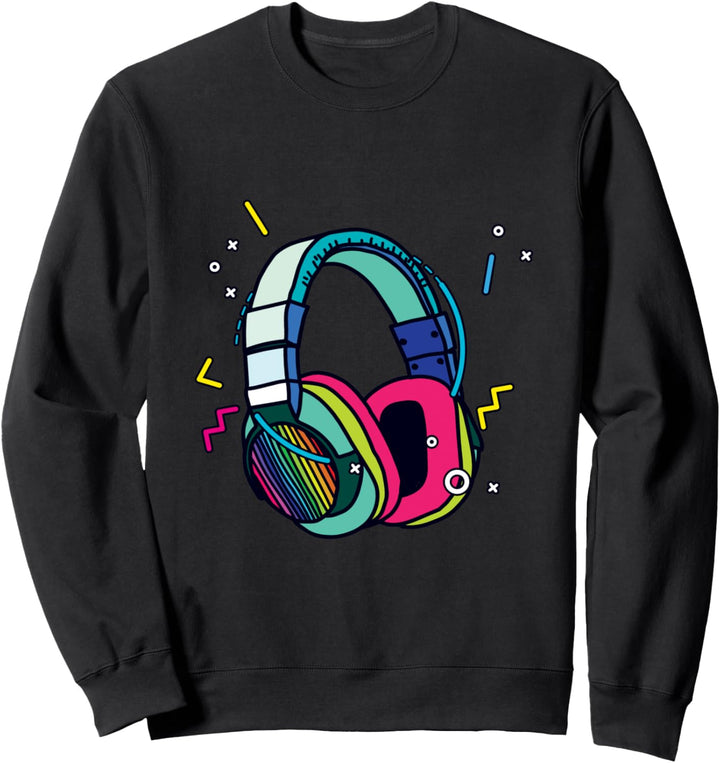 Musik Sound Kopfhörer DJ lustiges T Shirt Geschenk Sweatshirt