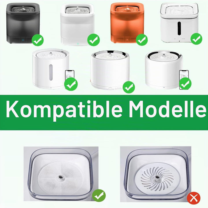5 Stück Katzenbrunnen Filter, Kompatibel mit PETKIT Trinkbrunnen Unit 3.0, mit Harz und Aktivkohle,