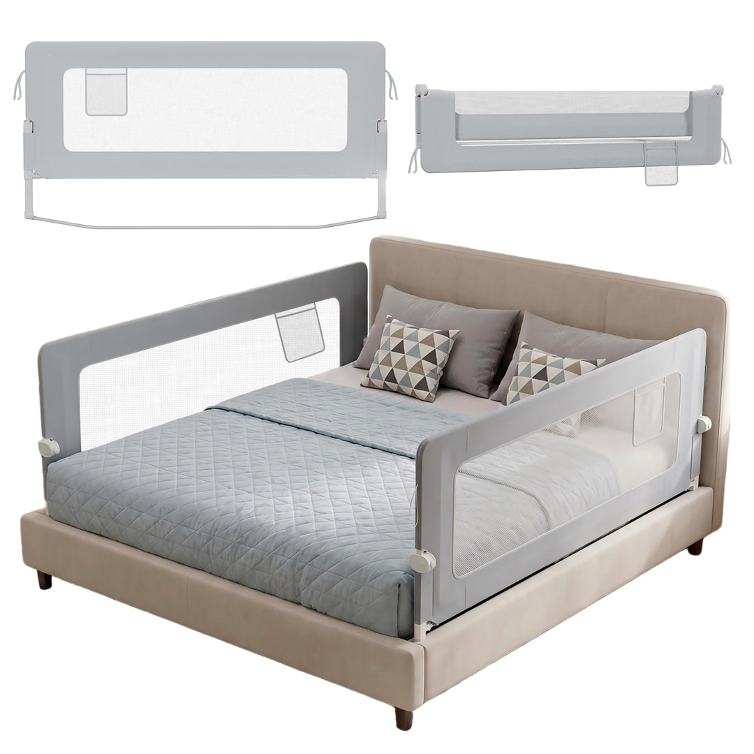 1st Bettgitter Bettschutzgitter Kinderbettgitter für Kinder, Rausfallschutz Bett Babybettgitter Klap