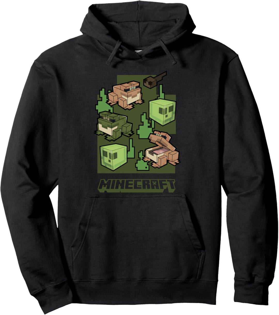 Minecraft Wild Frogs And Slimes Hanging Around In Swamp Pullover Hoodie