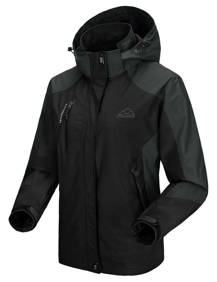 donhobo Damen Wanderjacke Outdoor Jacke Leichte Übergangsjacke Winddichte Jacke Wasserdicht Regenjac