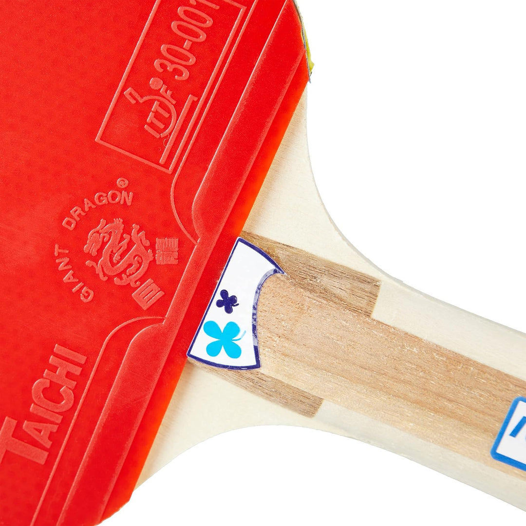 Relaxdays Tischtennis Set mit Netz, HxBxT: 27 x 17 x 5 cm, 2 konische Schläger, 3 Tischtennisbälle,
