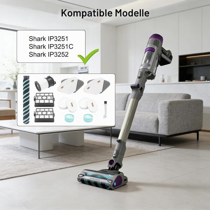 Zubehörset für Shark Staubsauger der Modelle IP3251EUT, IP3251, IP3251C, IP3252, IP3124 (einschliess