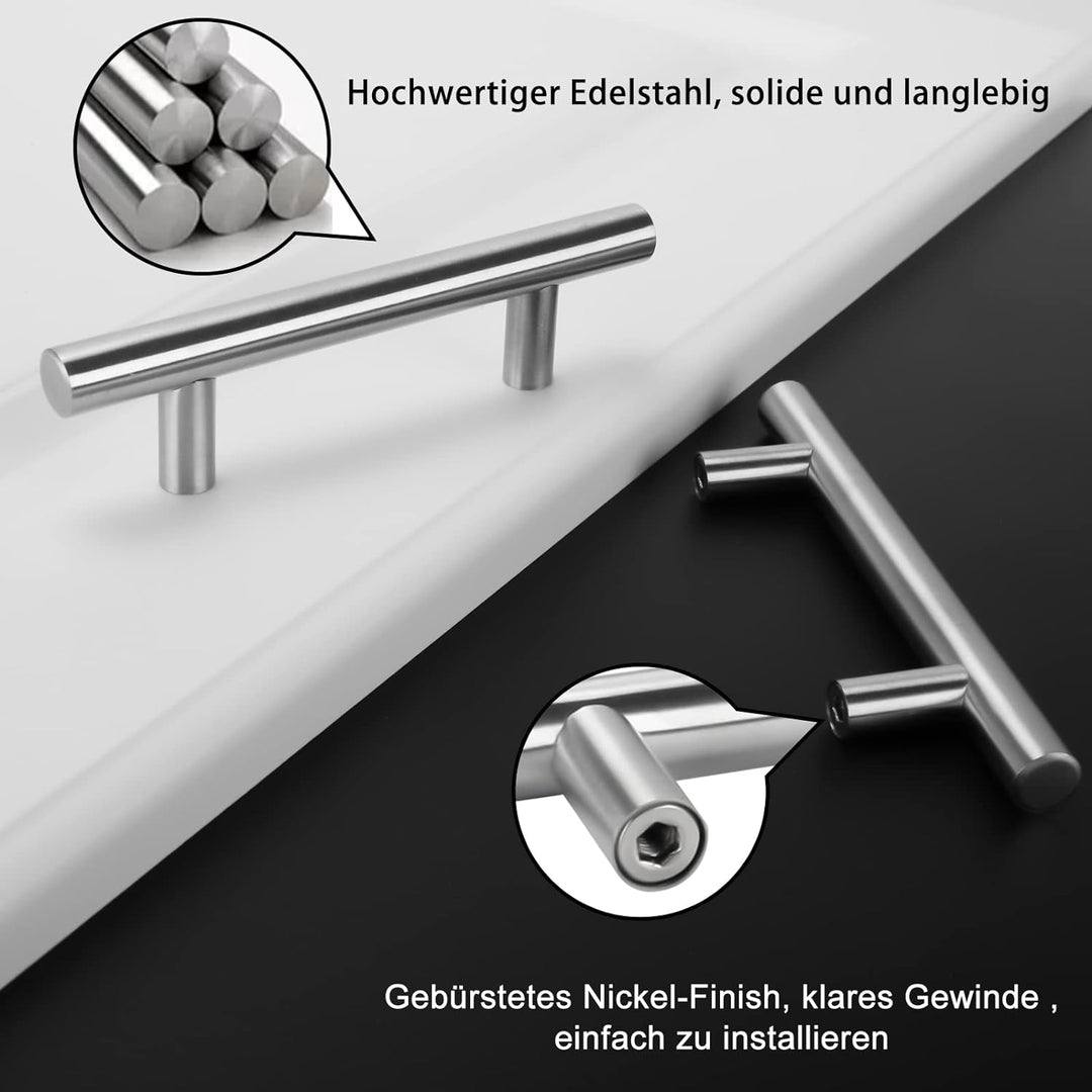 25 Stück Griffe für Küchenschränke LONTAN Schrankgriffe 128mm lochabstand Küchengriffe Edelstahl Geb
