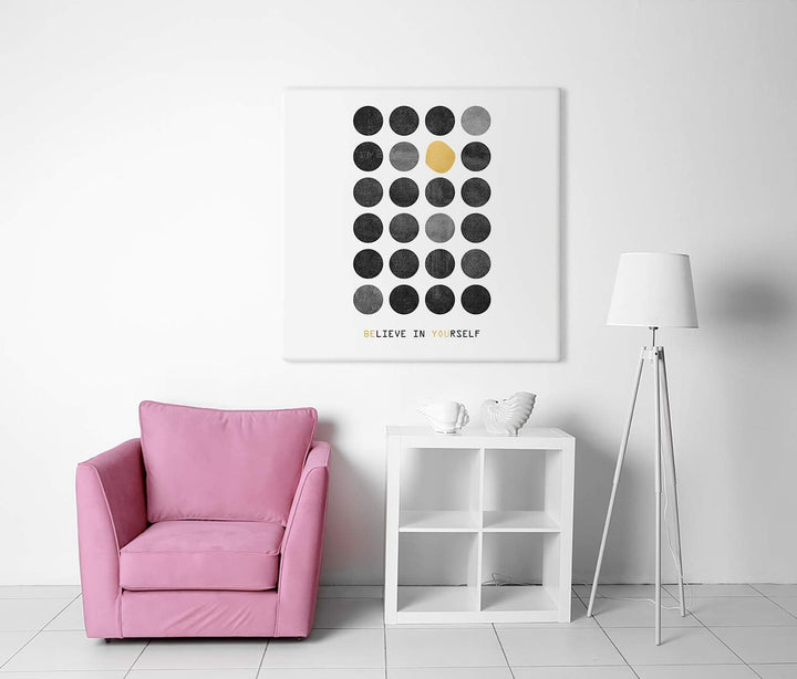 PICANOVA – Be You 80x80cm – Premium Leinwanddruck – Kunstdruck Auf 2cm Holz-Keilrahmen Für Schlaf- U