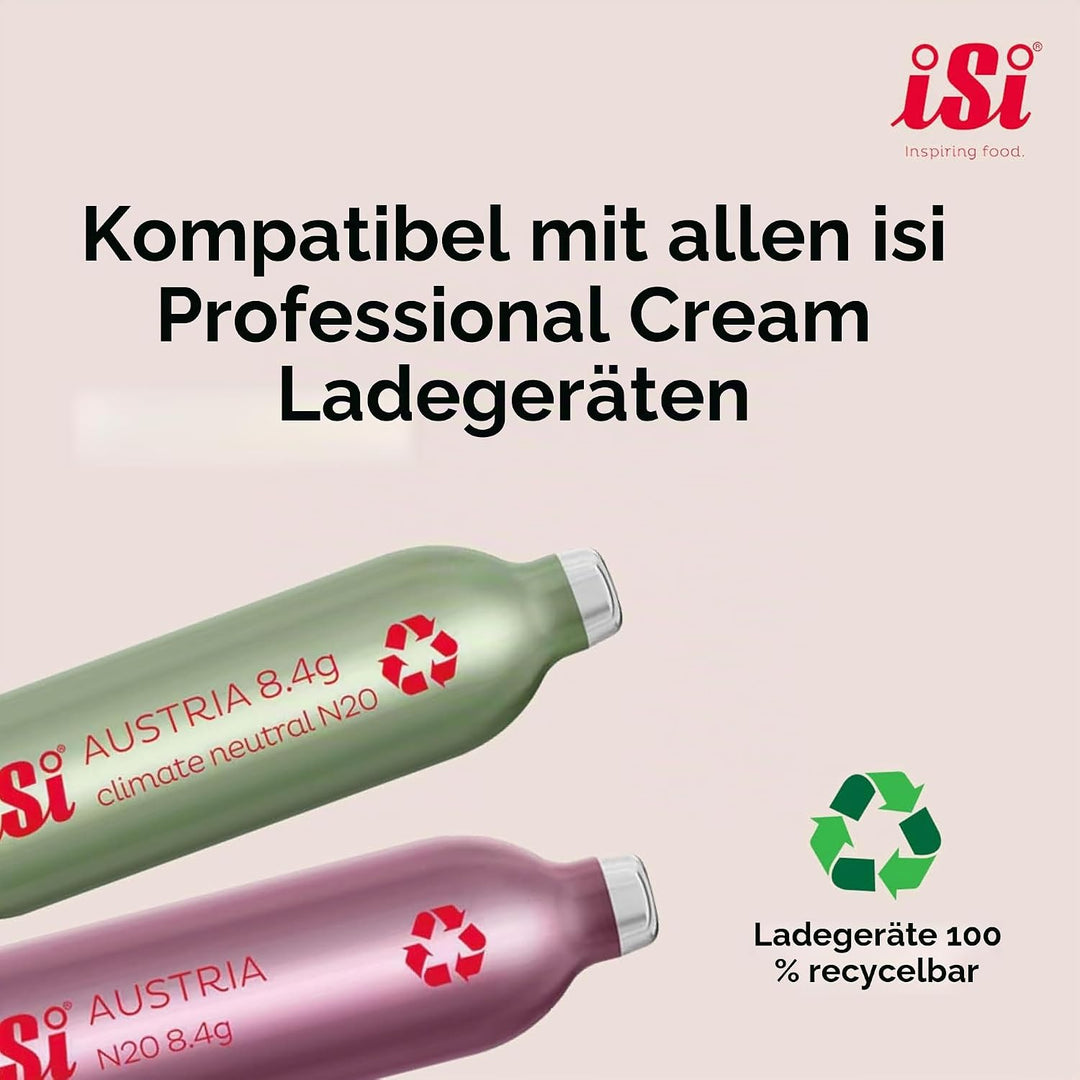 iSi Sahnespender Green Whip für vegane und tierische Schlagsahne - 1L - Sahnesyphon aus rostfreiem E